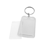 Plexiglas sleutelhanger blanco rechthoek middel 33x42mm - per 1 stuk