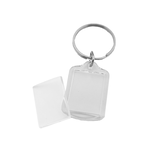 CombiCraft Plexiglas sleutelhanger blanco rechthoek klein 21x28mm - per 1 stuk