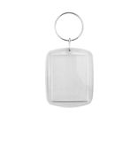 Plexiglas sleutelhanger blanco rechthoek groot 41x52mm - per 1 stuk