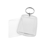 Plexiglas sleutelhanger blanco rechthoek groot 41x52mm - per 1 stuk