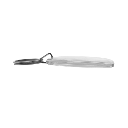 Plexiglas sleutelhanger blanco rechthoek groot 41x52mm - per 1 stuk