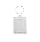 Plexiglas sleutelhanger blanco rechthoek geribbeld 38x50mm - per 1 stuk