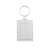 Blanco plexiglas sleutelhanger rechthoek geribbeld