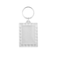 Plexiglas sleutelhanger blanco rechthoek geribbeld 38x50mm - per 1 stuk