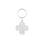 Plexiglas sleutelhanger blanco puzzelblokje 30x30mm - per 1 stuk