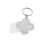 CombiCraft Plexiglas sleutelhanger blanco puzzelblokje 30x30mm - per 1 stuk