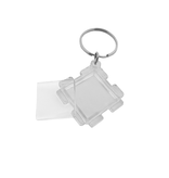 Plexiglas sleutelhanger blanco puzzelblokje 30x30mm - per 1 stuk