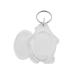 Plexiglas sleutelhanger blanco pinguïn 42x54mm - per 1 stuk