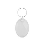 Plexiglas sleutelhanger blanco ovaal groot 33x53mm - per 1 stuk