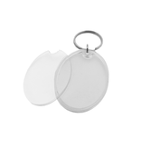 Plexiglas sleutelhanger blanco ovaal groot 33x53mm - per 1 stuk