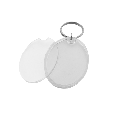 Plexiglas sleutelhanger blanco ovaal groot 33x53mm - per 1 stuk