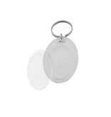 Plexiglas sleutelhanger blanco ovaal klein 33x49mm - per 1 stuk