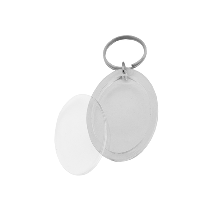 Plexiglas sleutelhanger blanco ovaal klein 33x49mm - per 1 stuk