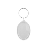 Plexiglas sleutelhanger blanco ovaal geribbeld 35x49mm - per 1 stuk