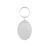 Blanco plexiglas sleutelhanger ovaal geribbeld
