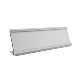 Bureau naambordje Titan zilverkleurig met acrylaat inschuifstrook met gravering 178x60mm - per 1 stuk
