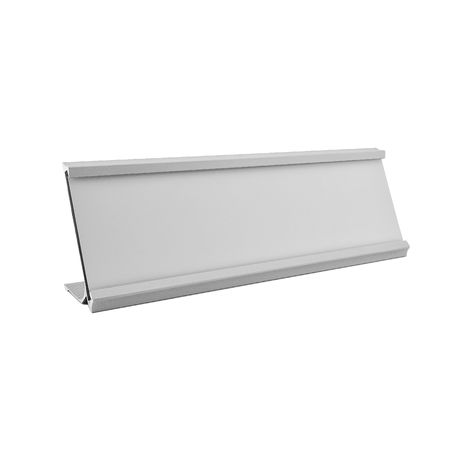 Bureau naambordje Titan zilverkleurig met acrylaat inschuifstrook met gravering 178x60mm - per 1 stuk