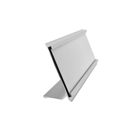 Bureau naambordje Titan zilverkleurig met acrylaat inschuifstrook met gravering 178x60mm - per 1 stuk