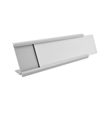 Bureau naambordje Titan zilverkleurig met acrylaat inschuifstrook met gravering 178x60mm - per 1 stuk