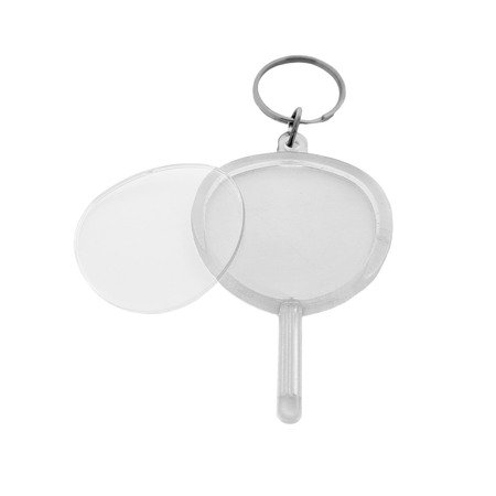 Plexiglas sleutelhanger blanco lolly 46x70mm - per 1 stuk