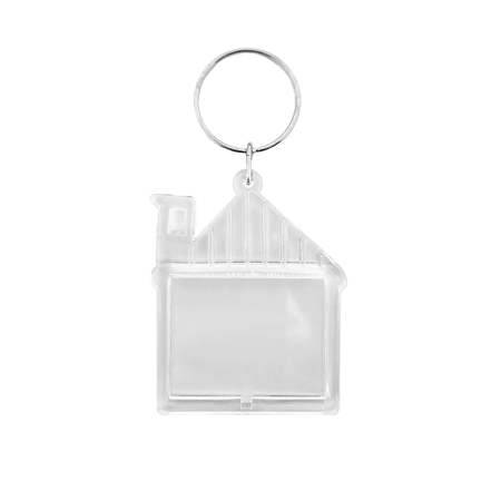 CombiCraft Plexiglas sleutelhanger blanco huis 43x53mm - per 1 stuk