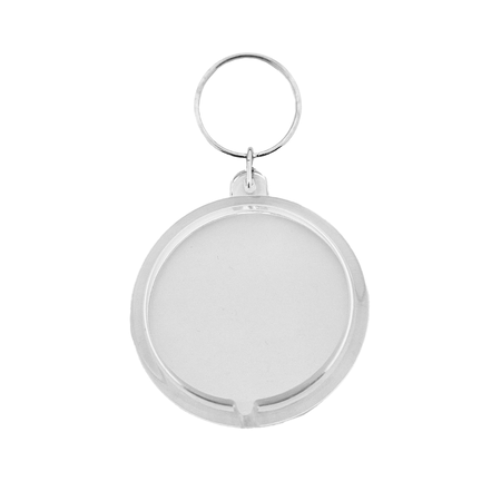 CombiCraft Plexiglas sleutelhanger blanco cirkel groot Ø47mm - per 1 stuk