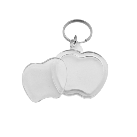 Plexiglas sleutelhanger blanco appel 40x45mm - per 1 stuk