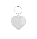 Plexiglas sleutelhanger blanco hart groot 50x50mm - per 1 stuk