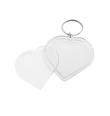 CombiCraft Plexiglas sleutelhanger blanco hart groot 50x50mm - per 1 stuk