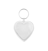 Plexiglas sleutelhanger blanco hart middel 48x50mm - per 1 stuk