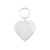 Blanco plexiglas sleutelhanger hart middel