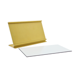 Bureau naambordje Royale goudkleurig met acrylaat inschuifstrook met gravering 170x100mm - per 1 stuk