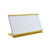 Bureau naambordje Royale goudkleurig met acrylaat inschuifstrook met gravering 170x100mm - per 1 stuk