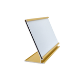 Bureau naambordje Royale goudkleurig met acrylaat inschuifstrook met gravering 170x100mm - per 1 stuk