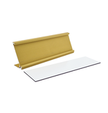 Bureau naambordje Titan goudkleurig met acrylaat inschuifstrook met gravering 178x160mm - per 1 stuk