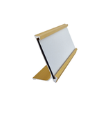 Bureau naambordje Titan goudkleurig met acrylaat inschuifstrook met gravering 178x160mm - per 1 stuk
