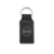 Leren sleutelhanger met logo zwart