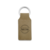 Leren sleutelhanger met logo taupe