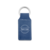 Leren sleutelhanger met logo donkerblauw