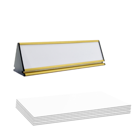Inschuifpapier voor het bureau naambordje Prestige - set van 6 papierstroken