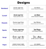 Bureau naambordje Prestige aluminium met naamstrook in goudkleurig 245x77mm - per 1 stuk