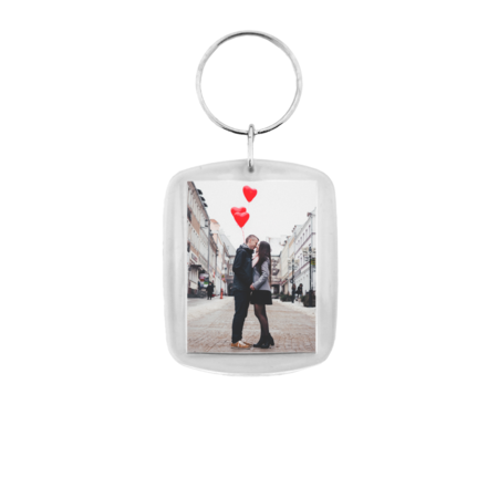 CombiCraft Plexiglas sleutelhanger met jouw foto rechthoek groot 41x52mm - per 1 stuk