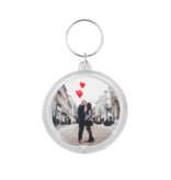Plexiglas sleutelhanger met jouw foto cirkel groot Ø47mm - per 1 stuk