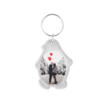 Plexiglas sleutelhanger met jouw foto pinguïn 42x54mm - per 1 stuk