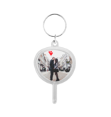 Plexiglas sleutelhanger met jouw foto lolly 46x70mm - per 1 stuk