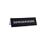 Gereserveerd bordje zwart met witte letters van polystyreen 80x30mm - per 1 stuk