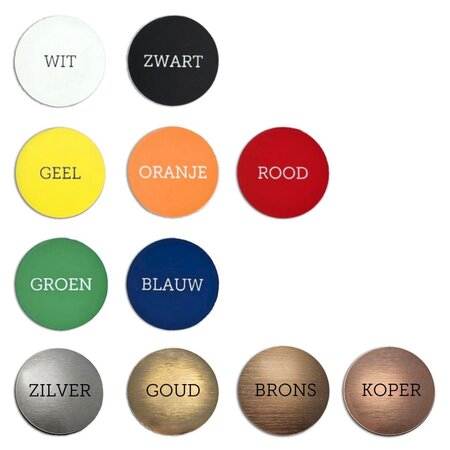 Bureau naambordje aluminium Reno met inschuifstrook - per 1 stuk