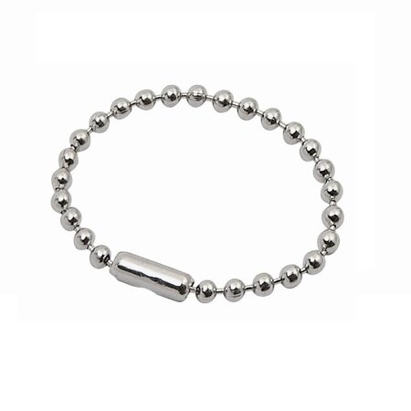 Kogelketting met knijpsluiting RVS edelstaal 100mm - per 50 stuk