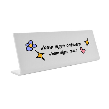 Kelby bureau naambordje met eigen full colour ontwerp - per 1 stuk