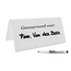CombiCraft Gereserveerd voor bordje van plexiglas in wit 140x60x3mm met markeerstift- per stuk